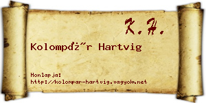 Kolompár Hartvig névjegykártya